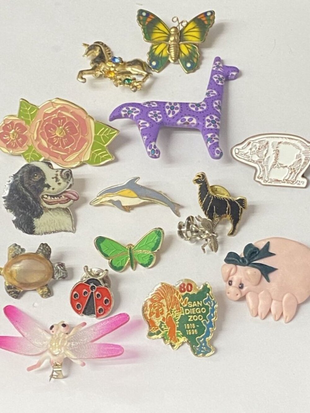 Lot 15 Dog Dragonfly Pig Llama Tiger Mosquito Ladybug Butterfly Unicorn - Picture 12 of 14